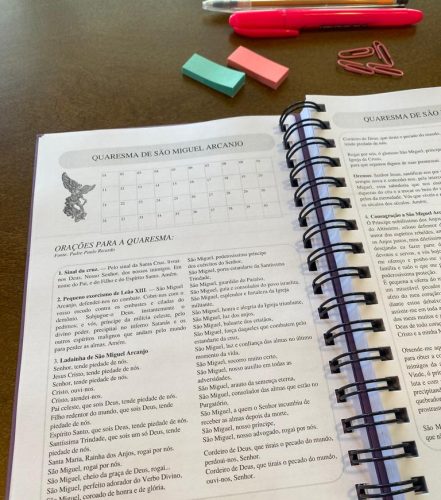 Planner Espiritual - 13 Quaresma de sao miguel arcanjo