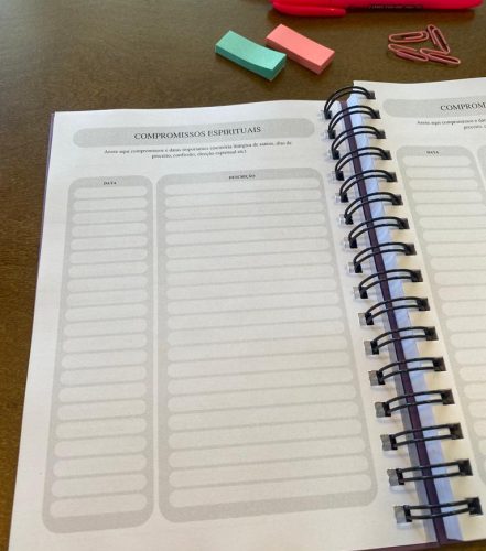 Planner Espiritual - 21- Compromissos espirituais
