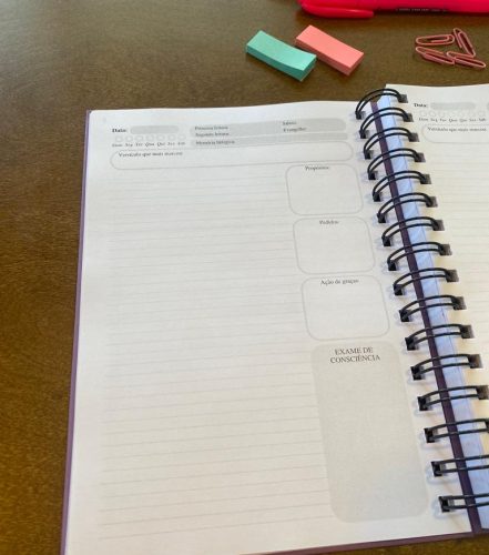 Planner Espiritual - 24 - Anotações diárias das orações propositos e exame de consciencia