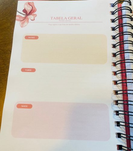 Planejamento de rotina por turno